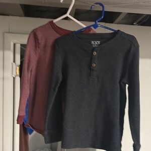 Kids Black and Red Long Sleeve Tops